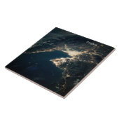 Carreau Photo spatiale Bangkok à la nuit, NASA, ISS (Côté)