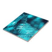Carreau Photographie de glace turquoise (Côté)