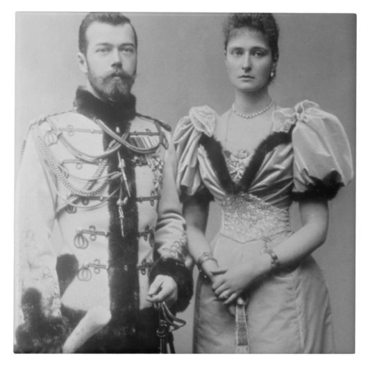 Carreau Photographie de portrait de tsar Nicholas II (Devant)