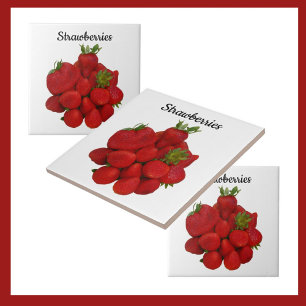 Carreau Photographie des fraises rouges