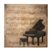 Carreau Piano à queue avec des notes de musique (Devant)