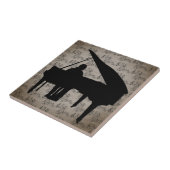 CARREAU PIANO SUR LA MUSIQUE NOTES TILE CÉRAMIQUE (Côté)