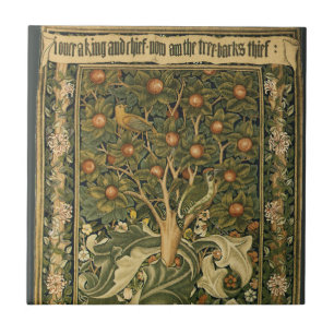 Carreau Pic-vert par William Morris, Art Textile Vintage