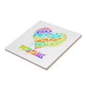 Carreau Pickleball Heart - Funny Colorful Paddle Sports Pl (Côté)