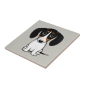 Carreau Piebald Dachshund| Carrelage en céramique de chien (Côté)