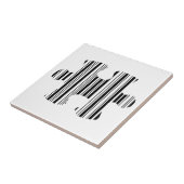 Carreau Pièce de puzzle en forme de code-barres motif desi (Côté)
