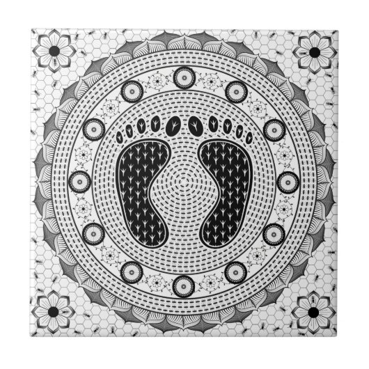 Carreau Pieds de mandala (Devant)