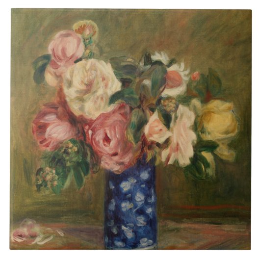 Carreau Pierre Auguste Renoir Bouquet bleu rose Rose (Devant)