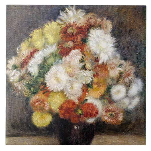 Carreau Pierre-Auguste Renoir Bouquet de Chrysanthèmes (Devant)