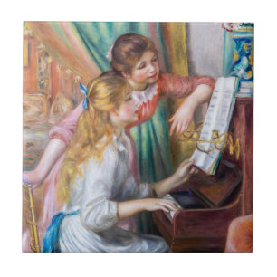 Carreau Pierre Auguste Renoir - Jeunes filles au piano