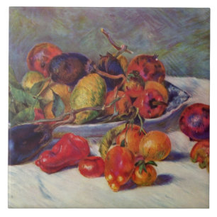 Carreau Pierre Auguste Renoir La vie morte avec des fruits