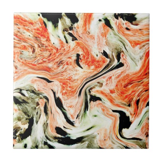 Carreau Pierre de marbre vert orange - Texture Abstraite (Devant)