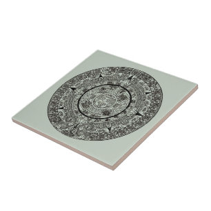 Carreau Pierre de soleil aztèque mexicaine Calendrier maya