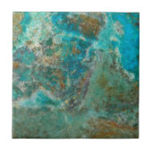Carreau Pierre minérale bleu Chrysocolla (Devant)