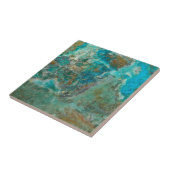 Carreau Pierre minérale bleu Chrysocolla (Côté)