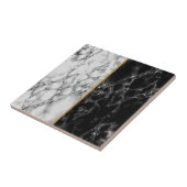 Carreau Pierre noire et Marbre blanc - (Côté)