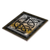 Carreau Pierre noire L Monogramme Tuile initiale (Côté)