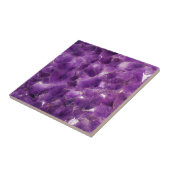 Carreau Pierre porte-bonheur pourpre de février de roche (Côté)