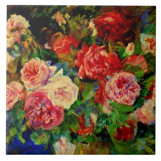 Carreau Pierre Renoir peinture, Rose, oeuvres d'art célèbr (Devant)