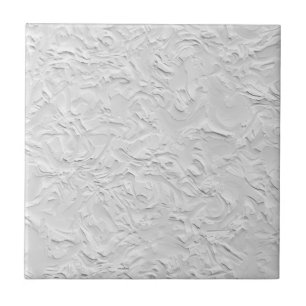 Carreau Pierre texturée blanche, Art Abstrait monochrome
