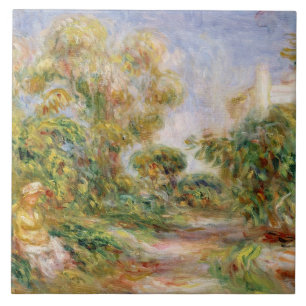 Carreau Pierre une femme de Renoir   dans un paysage
