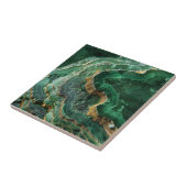 Carreau Pierre Vert Or Agate Marbre (Côté)