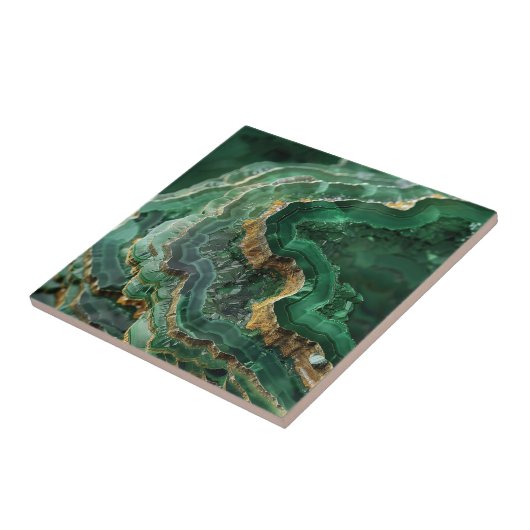 Carreau Pierre Vert Or Agate Marbre (Côté)