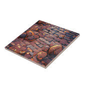 Carreau Pierres dorées briques brunes d'or art graphique (Côté)