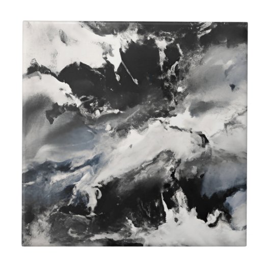 Carreau Pierres en marbre noir blanc Carrelage en céramiqu (Devant)