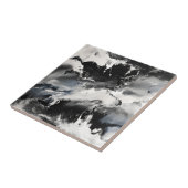 Carreau Pierres en marbre noir blanc Carrelage en céramiqu (Côté)