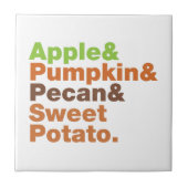 Carreau Pies de vacances ~ Fête Noël Thanksgiving Noël (Devant)