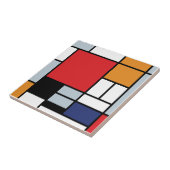 Carreau Piet Mondrian - Composition avec un grand plan rou (Côté)