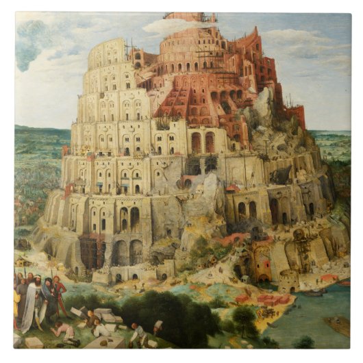 Carreau Pieter Bruegel l'aîné - la tour de Babel (Devant)