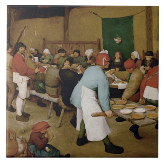 Carreau Pieter Bruegel l'Ancien - Mariage paysan (Devant)