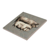 Carreau Pig Farm Pays Antique Illustration Art (Côté)