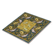 Carreau Pigeon Blue Yellow Fish Art Nouveau (Côté)