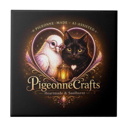Carreau PigeonneCrafts Faite avec amour (Devant)