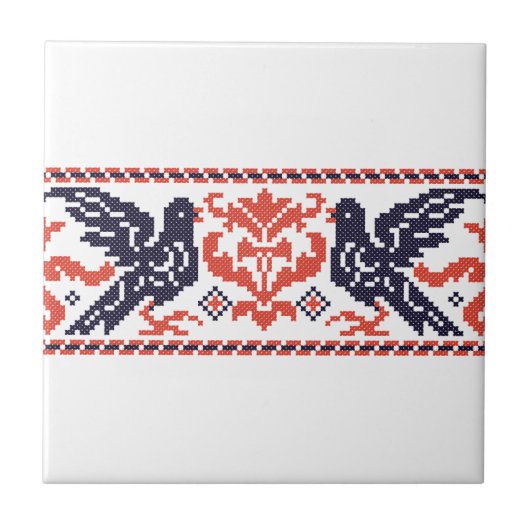 Carreau Pigeons en couple (Devant)