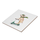 Carreau Piggy sur scooter (Côté)