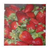 Carreau Pile de fraises rouges juteuses (Devant)