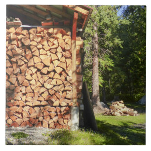 Carreau Pile en bois pour les feux de fève