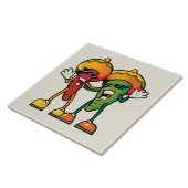 Carreau Piments de bande dessinée (Côté)