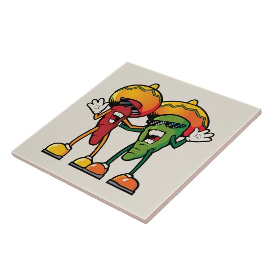 Carreau Piments de bande dessinée (Côté)