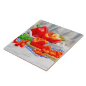 Carreau Piments doux encore en vie (Côté)