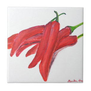 Carreau Piments piment chauds rouges