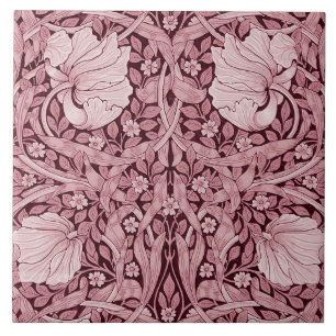 Carreau Pimpernel Maroon, William Morris