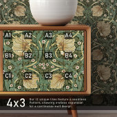 Carreau Pimpernel sans soudure 6 de 12 Faux Gold & Sage Gr