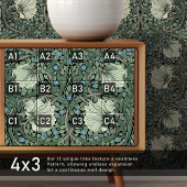 Carreau Pimpernel sans soudure 8 de 12 Sage Vert Bleu