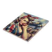 Carreau Pin d'avion vintage vers le haut (Côté)