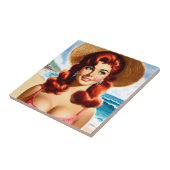 Carreau Pin-up d'été vintage (Côté)